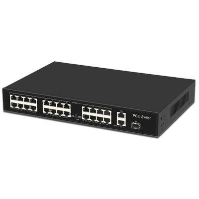 China Port Power System (RPS) Redundant 24 Connector Network PoE Switch for sale