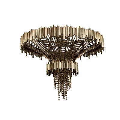 China Modern Luxury Stainless and Crystal Luxxu Scala Ceiling Light for Hotel Hospitality for sale