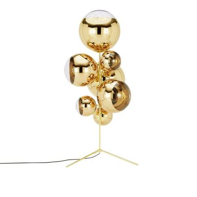 China Factory Wholesale Modern Mirror Ball Tripod Stand Floor Lamp for sale