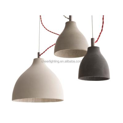 China Concrete Shade Modern Rough Industrial Heavy Pendant Light for sale