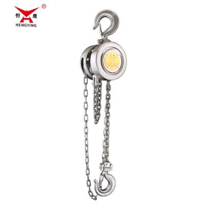 China Manual Lifting Goods Chain Block 500kg Stainless Steel Chain Block 3meters Hoist Crane for sale