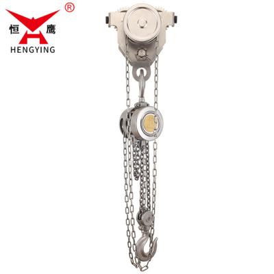 China Lifting Goods Low Headroom Anti-corrosion Food Grade Manual Chain Hoist Stainless Steel Chain Block for sale