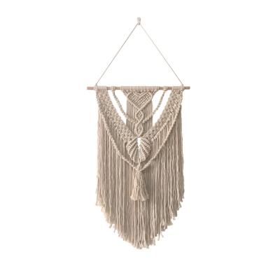 China New Design Bohemian Handwork Woven Macrame Wall Hanging Style Nordic Bohemian Woven Cotton Tapestry Hanging Tassel for sale