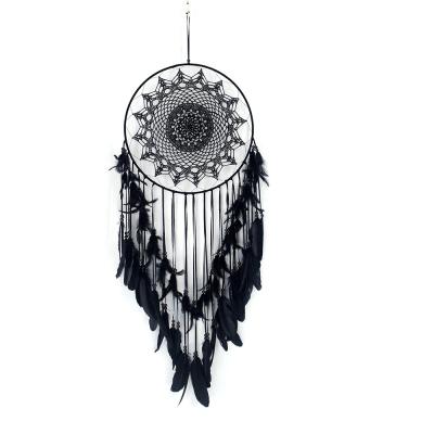 China Indian Style Bohemian Dreamcatcher DIY Crafts Handmade Tapestry Macrame Tassel Ornaments Feathers Feather Wall Home Decorations for sale