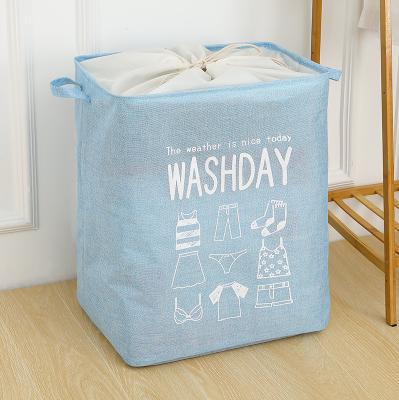 China Eco-friendly Durable Laundry Bag Foldable Laundry Hamper Bag with Drawstring Cover, Dirty Organizer Cotton Household Bathroom Clothes Storage Baskets for sale