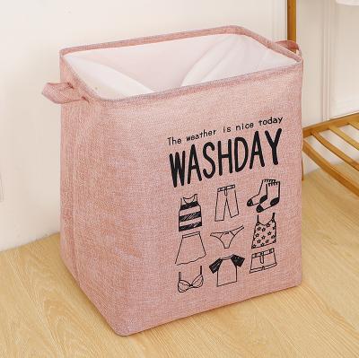 China Eco-friendly Durable Hamper Bag Waterproof Laundry Storage Basket Organizer with Drawstring Cover, Large Capacity Laundry Hamper Clothes Child Toy Sundries Storage Bins for sale