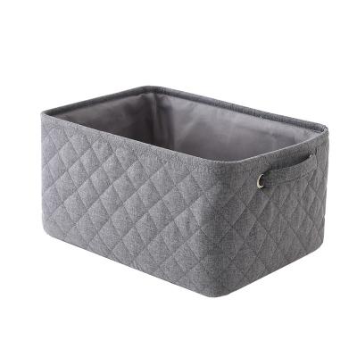 China Folding Home Decorative Storage Box for Organizing Toys, High Quality Laundry Baskets, Canvas Folding Storage Box with Handles for sale