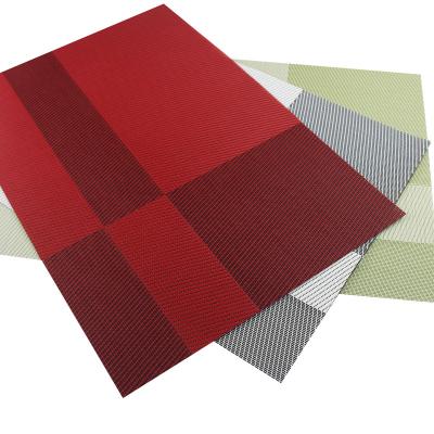 China Eco-friendly Nordic Lattice Style Table Mat PVC Dining Table Place Mat Dish Bowl Cup Pad Eco-friendly Rectangular Non-Slip Coasters for sale