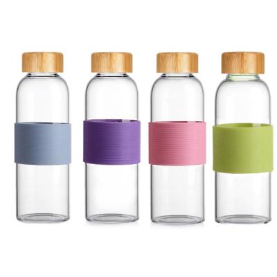 China 500ml Glass Bottle Eco-Friendly Sustainable Drinking Borosilicate Glass Durable Water Bottle for sale