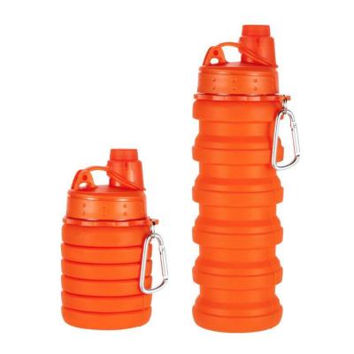 China Viable BPA Free Expandable Silicone Travel Bottle Outdoor Collapsible Water Bottle Silicone for sale