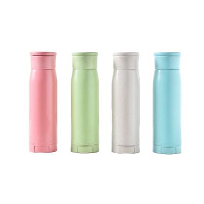 China Eco Friendly Bamboo Fiber 380ml Sports Water Bottle Eco Friendly Coffee Milk Tea Reusable Water Bottles for sale