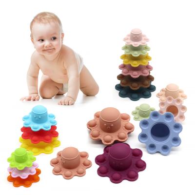 China Cute Toy Stacking Montessori Round Rainbow Cup from Toy Amazon Baby Math Building Toy Stacking Toy for sale