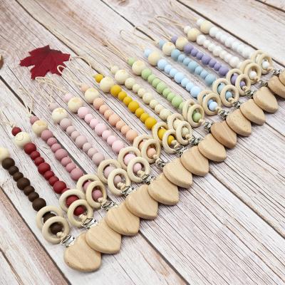 China BPA Free Wholesale Handmade Baby Melikey Pacifier Holder Chain Toddler Dummy Clips for sale