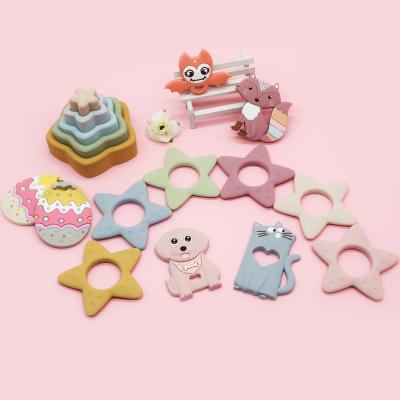 Китай 2022 Hot Sale Bpa Leaf Sun Bear Star Free Star Soft Toy Baby Teether Infant Teething Chew Toys Food Grade Silicone Teethers продается