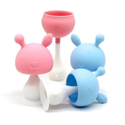 Китай Soft Toy Amazon Top Seller Silicone Baby Chew Toys BPA Free Pacifier Teething Supplies Soft Infant Mushroom Teethers продается