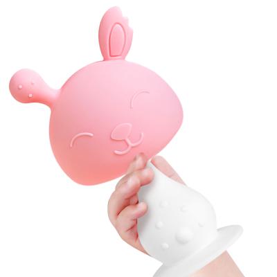 China Toy Custom Pacifier Stress Release Soft Sensory Chew Toys Food Grade Baby Silicone Infant Soft Mushroom Calming Bunny Teethers for sale