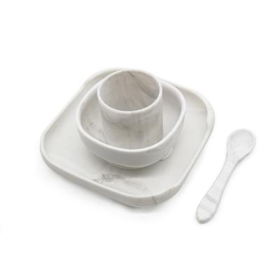 China Melikey Baby Food Silicone Bowl and Spoon Set Silicone Suction Toddler Dish Viable Baby Tableware Sets BPA Free Feeding Sets for sale