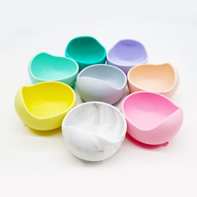 China Children's Organic Silicone Baby Bowl for Kids Tableware Set Products Suction Feeding Baby Toddler Silicone Base Dish for sale