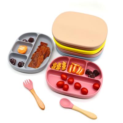 中国 Stocked Dinner Dishes Sets Bpa Free Tableware Kids Dining Baby Silicone Bowl 販売のため