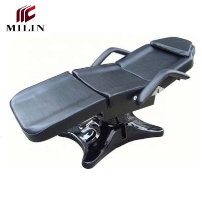 China Nail Salon Black Color Beauty Salon Body And Facial Massage Bed for sale