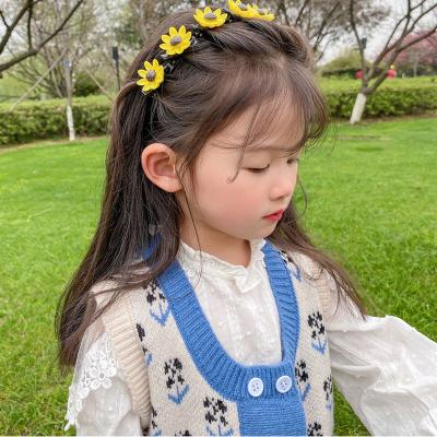 China Cute Children's Hair Flower Hairpin Headband Girls Hair Clips Artifact Braided Broken Headband Girls Hair Clips for sale