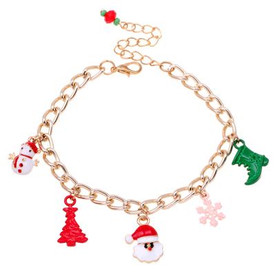 China Cute Christmas Charm Bracelet Santa Claus Xmas Tree Pendant Christmas Decorations For Home Noel Navidad Christmas Ornaments 2020 Gift for sale