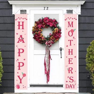 China Party Decoration Wholesale Mother's Day Door Couplet Curtain Happy Mother's Day Decoration Party Supplies Gift for sale