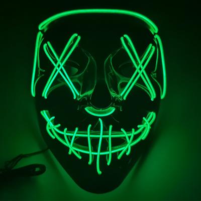 China Halloween Party Supplies 2021 Halloween LED Mask Light Party Mask Funny Halloween Party Decoration Supplies Kids Gift for sale