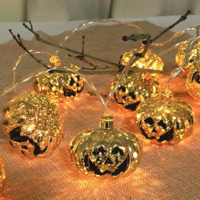 China Halloween Party Supplies 1.5m Halloween Pumpkin Skeleton LED String Light 2021 Halloween Decoration Light Party Supplies for sale