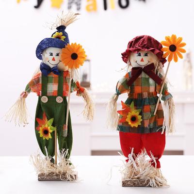 China Halloween Party Supplies 2021 Halloween Ornament Scarecrow Dolls Halloween Home Decorations Party Supplies Table Decor Crafts for sale