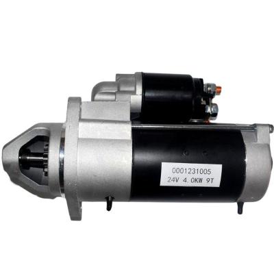 China EC240 Excavator D7D Engine Starter Motors 24V 4.0KW 9T Auto Motors Starters Spare Parts for sale