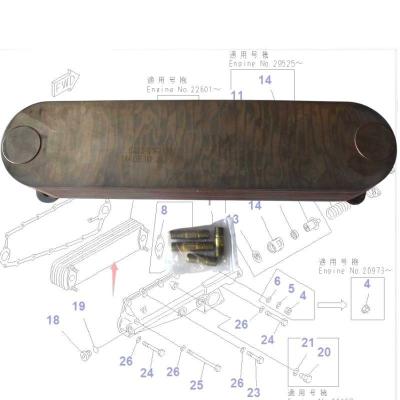 中国 小松の掘削機のラジエーターのための6D140エンジン油圧オイル クーラー6212-61-2111 販売のため