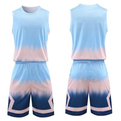 China Custom Breathable Wholesales Fashion Logo Sport Competition Team Uniforms Basketball Training Training Set for sale