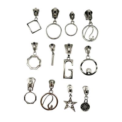 China New Design Nickel Free Custom Sizes Zipper Pull Head For Garment for sale