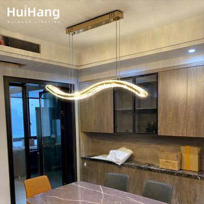 China Costom Modern Nordic Luxury Interior Design Lamp HUIHANG Pendant Light Restaurant Living Room Led Crystal Chandelier for sale