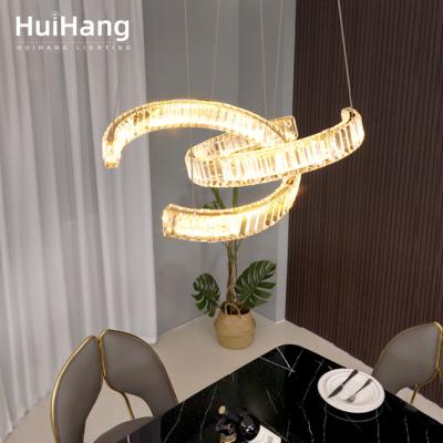 China Modern Design Modern High Quality Light HUIHANG Restaurant Chandeliers Luxury Crystals 58w 70w 100w Led Crystal Chandelier for sale