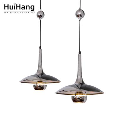 China HUIHANG Small Chandelier Cheap Wholesale Modern Hotel Bedroom Simple Restaurant Decorative Silver Hanging Led Pendant Light for sale