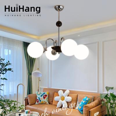 China HUIHANG Modern Scandinavian Handmade Glass Material Quality Hot Selling Spherical Led Hanging Pendant Lights for sale