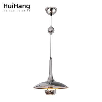 China HUIHANG Fashion Nordic Modern Kitchen Island Iron Silver Indoor Simple Bedroom Led Pendant Light for sale