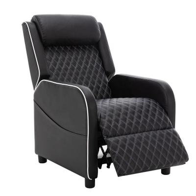 China Saudi Arabia Market Convertible Diamond Design Sofa Gaming Chair with Built-in Headrest Office Home Extended Sofa with Magazine Pockets for sale