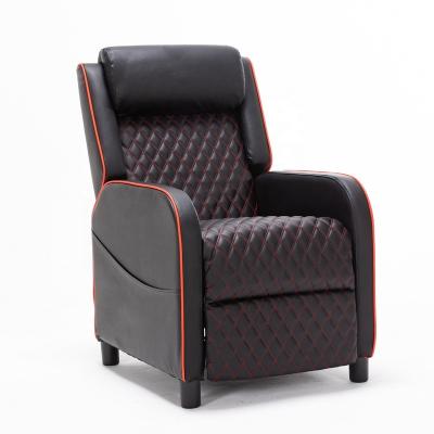 China Simple Convertible Modern Style Leather PU Recliner Chair Leisure Sofa Gaming Chair Living Room Furniture For Living Room for sale