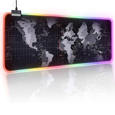 China RGB 2022 Anti-Skid Led Mouse Mat Smoothly Waterproof Gaming Mouse Pad Large Keyboard Protective Surface for sale