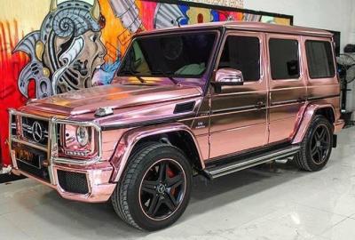 China Alto abrigo estirable Rose Gold Rohs Approved del vinilo de Chrome del coche en venta