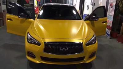 China Cloruro de polivinilo ULTRAVIOLETA de la prueba de Matte Metallic Yellow Wrap Pearlescent en venta