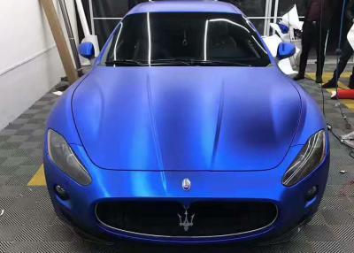 China El abrigo metálico Rohs flexible del vinilo de Chrome del coche de la perla azul aprobó en venta