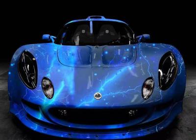 China Calendered Digital Vinyl Car Wrap , 1.52*30m Electric Blue Vinyl Wrap for sale