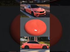 Macaron Car Vinyl Wrap Film High Glossy Orange Remove Import Glue , 5ftx60ft