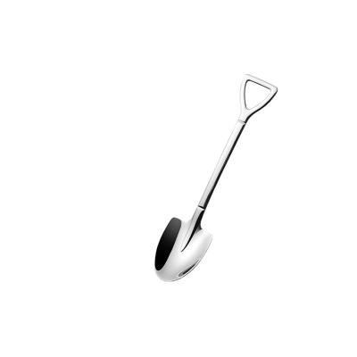 China Viable Stainless Scoop Mini Shovel Spoon Gold Coffee Ice Cream Spoon Gold Stainless Steel Spoon For Eating Fruit Stirring Tea Spoon for sale