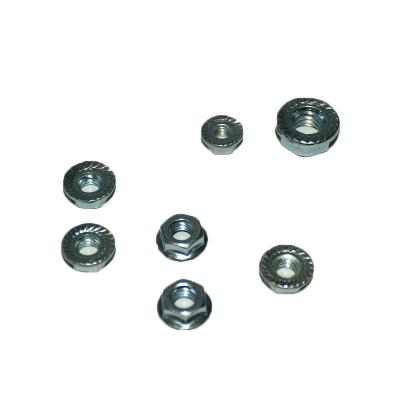 China Heavy Industry Stainless Steel M8 Hex Flange Nuts Plain Hex Flange Nut With Serrated for sale