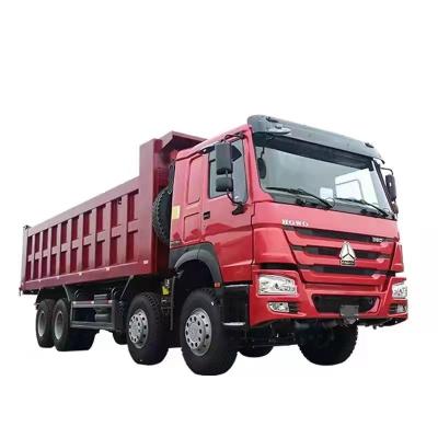 China Transport 20ft 40ft 12 Wheels 30m3 HOWO 40t HOWO Container Dump Truck Cheap 8x4 Used Dump Truck for sale